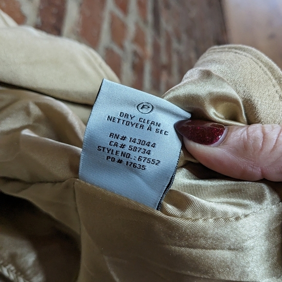 Bagatelle Large Tan Faux Suede Asymmetrical Front Full Zip Jacket - Picture 5 of 10